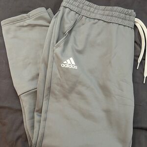 Adidas Gray Sweatpants with Elastic Waistband and Cuffs